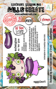 #1019 - A7 Stamp Set - Aubergine