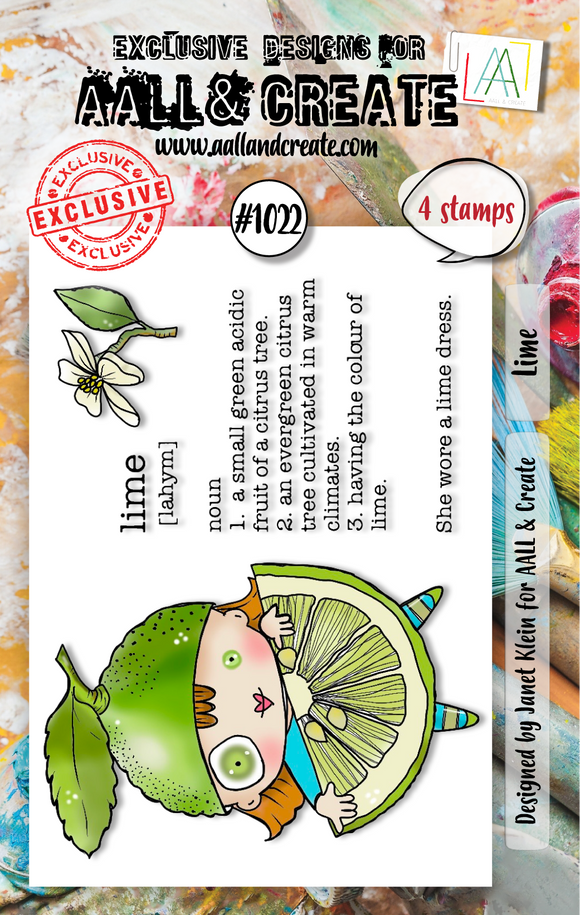 #1022 - A7 Stamp Set - Lime