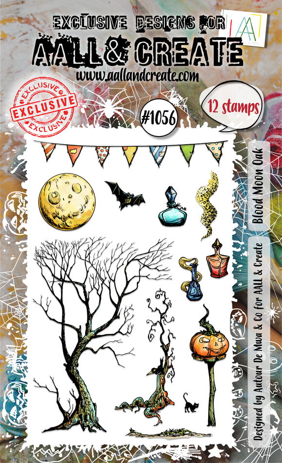 #1056 - A6 Stamp Set - Blood Moon Oak