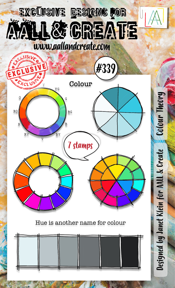 #339 - A6 Clear Stamp Set - Colour Theory