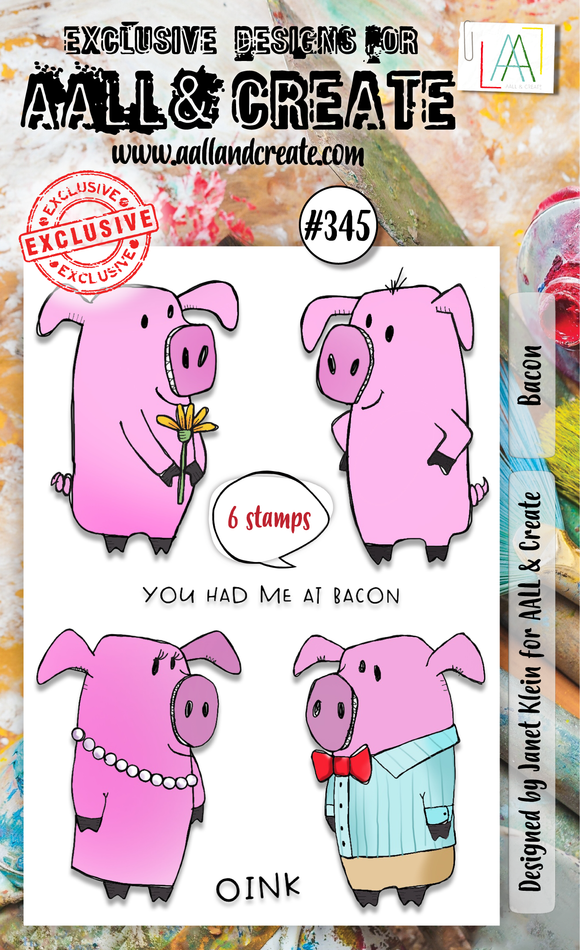 #345 - A6 Clear Stamp Set - Bacon