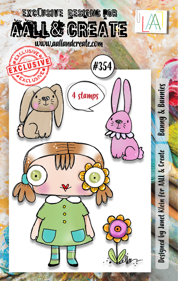 #354 - A7 Clear Stamp Set - Bunny & Bunnies