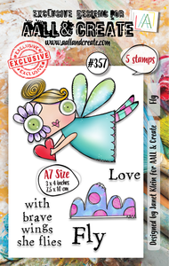 #357 - A7 Clear Stamp Set - Fly