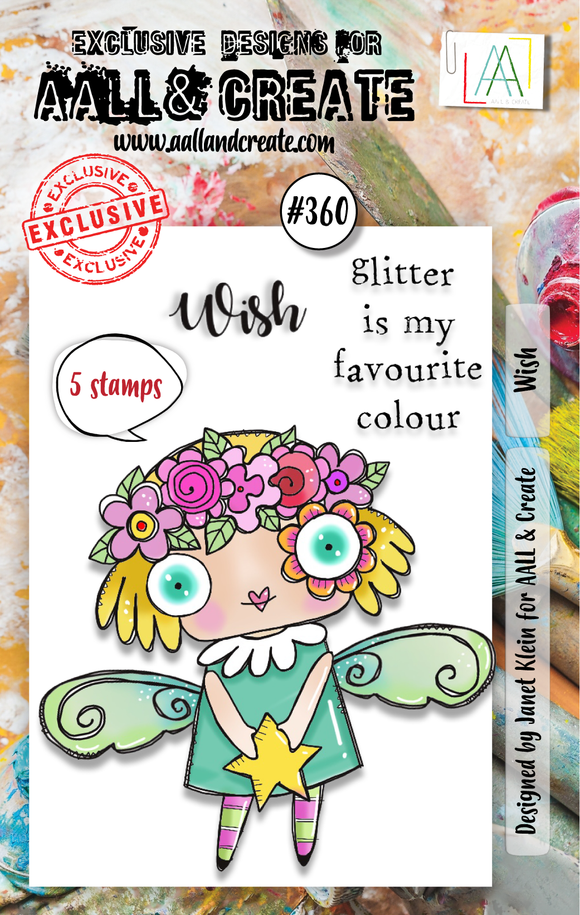 #360 - A7 Clear Stamp Set - Wish