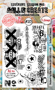 #372 - A6 Clear Stamp Set - Textural Elements