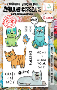 #408 - A6 Clear Stamp Set - Felines