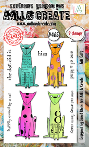 #465 - A6 Clear Stamp Set - Tall Cats