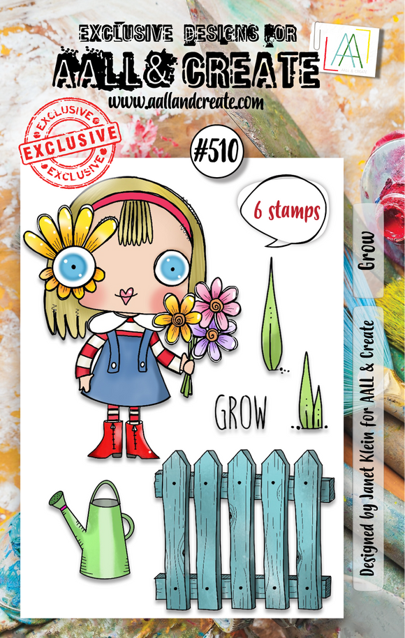 #510 - A7 Clear Stamp Set - Grow