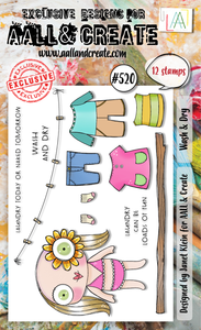 #520 - A6 Clear Stamp Set - Wash & Dry