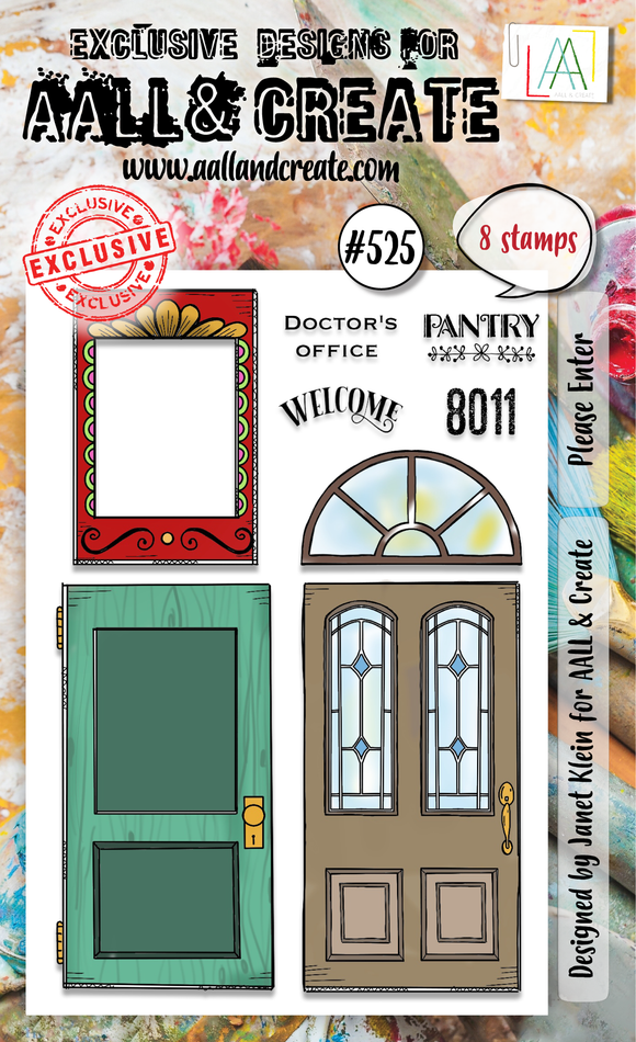 #525 - A6 Clear Stamp Set - Please Enter