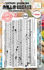 #543 - A7 Clear Stamp Set - Reckoner Digits