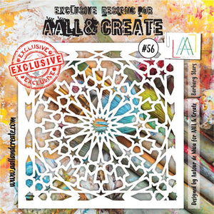 #56 - 6"x6" Stencil - Barbary Stars - AALL & Create Wholesale - stencil