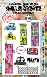 #576 - A6 Clear Stamp Set - City Living