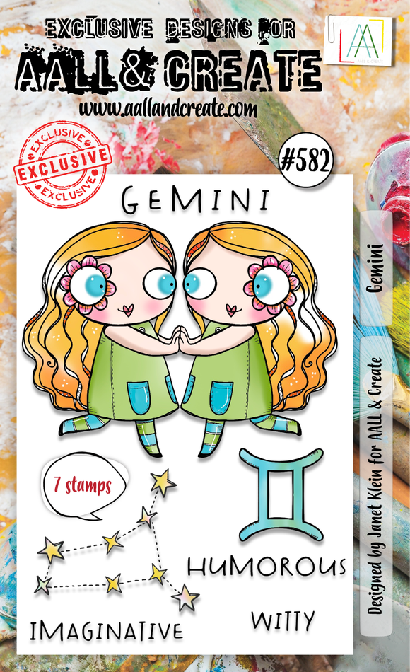 #582 - A6 Clear Stamp Set - Gemini