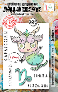 #586 - A7 Clear Stamp Set - Capricorn