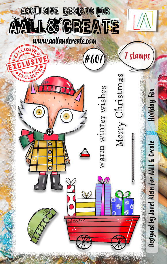 #607 - A7 Clear Stamp Set - Holiday Fox