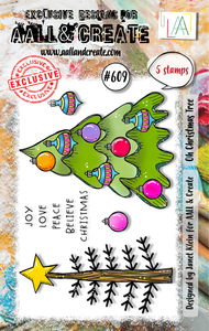 #609 - A7 Clear Stamp Set - Oh Christmas Tree