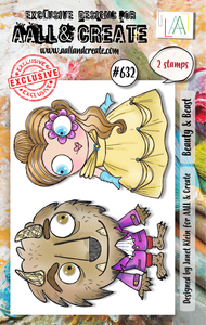 #632 - A7 Clear Stamp Set - Beauty & Beast