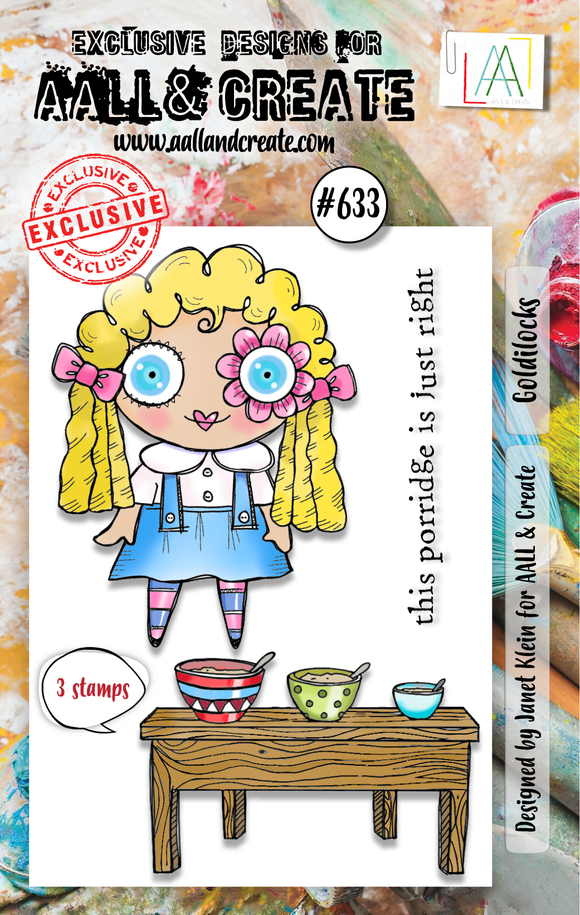 #633 - A7 Clear Stamp Set - Goldilocks