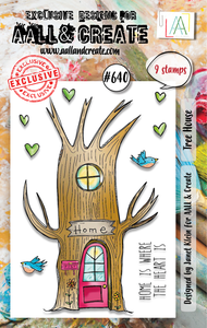 #640 - A7 Clear Stamp Set - Tree House