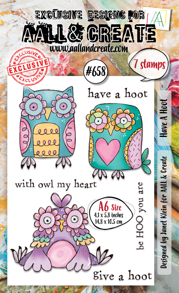 #658 - A6 Clear Stamp Set - Have A Hoot