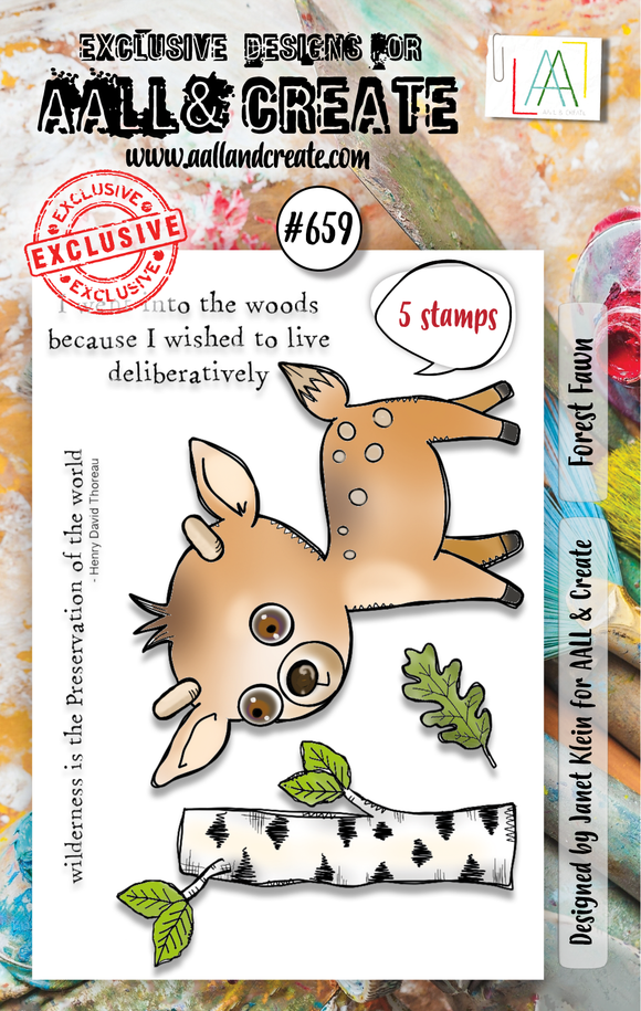 #659 - A7 Clear Stamp Set - Forest Fawn