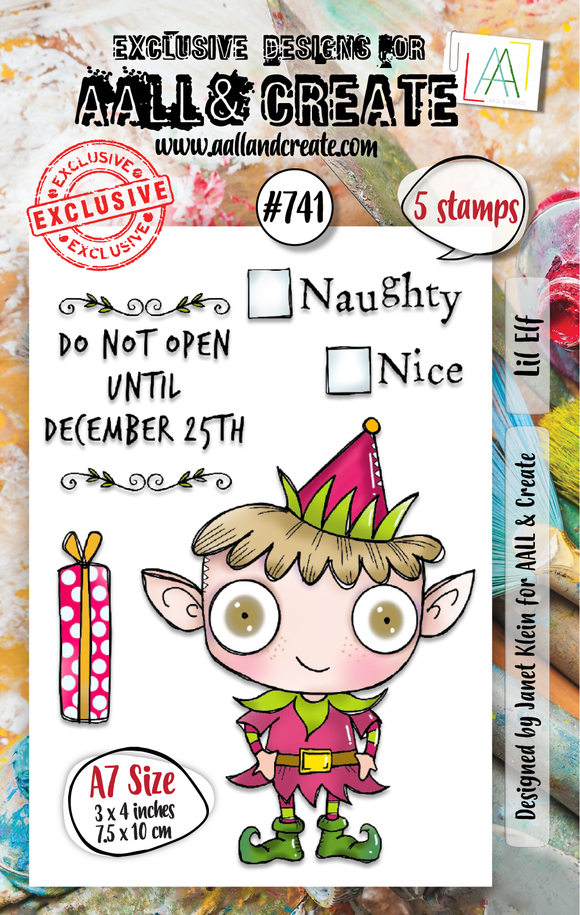 #741 - A7 Clear Stamp Set - Lil Elf