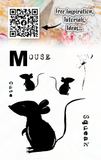 #811 - A7 Clear Stamp Set - Cute Mouse