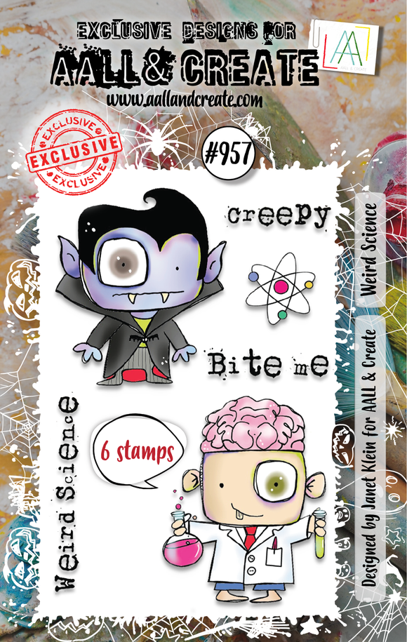 #957 - A7 Stamp Set - Weird Science
