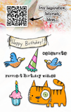 #966 - A7 Stamp Set - Purrfect Birthday