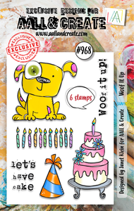 #968 - A7 Stamp Set - Woof It Up