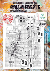#110 - A4 Clear Stamp Set - Numbered Botanical - AALL & Create Wholesale - stamp