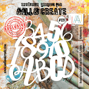 #129 - 6"x6" Stencil - Alphanumeric - AALL & Create Wholesale - stencil