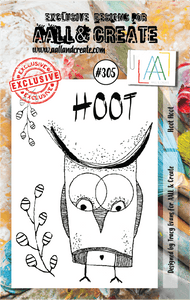#305 - A7 Clear Stamp Set - Hoot Hoot - AALL & Create Wholesale - stamp