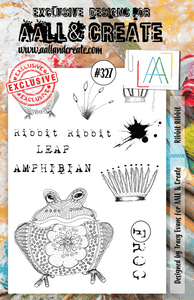 #327 - A5 Clear Stamp Set - Ribbit Ribit - AALL & Create Wholesale - stamp