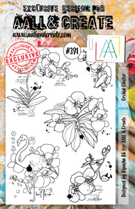 #391 - A5 Clear Stamp Set - Orchid Cluster - AALL & Create Wholesale - stamp