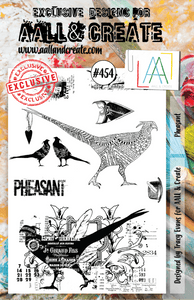 #454 - A5 Clear Stamp Set - Pheasant - AALL & Create Wholesale - stamp