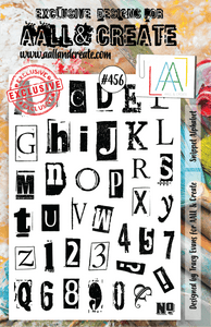 #456 - A5 Clear Stamp Set - Snippet Alphabet - AALL & Create Wholesale - stamp