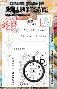 #565 - A5 Clear Stamp Set - Wildflower - AALL & Create Wholesale - stamp