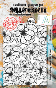 #602 - A7 Clear Stamp Set - Rippled Blooms - AALL & Create Wholesale - stamp