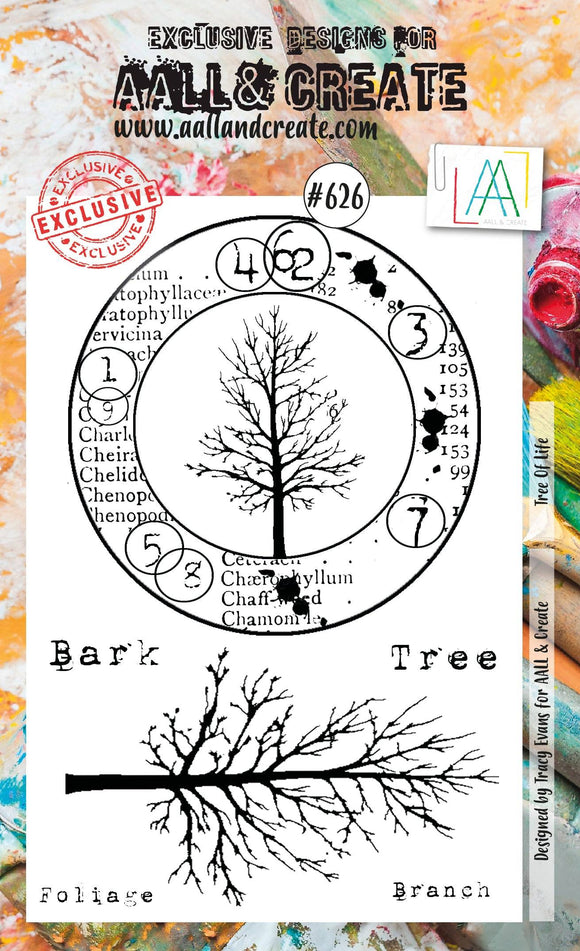 #626 - A6 Clear Stamp Set - Tree Of Life - AALL & Create Wholesale - stamp