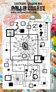 #650 - A6 Clear Stamp Set - Daisy Squares - AALL & Create Wholesale - stamp