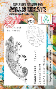 #651 - A7 Clear Stamp Set - Chameleon - AALL & Create Wholesale - stamp