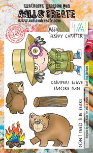 #654 - A6 Clear Stamp Set - Don'T Feed The Bears - AALL & Create Wholesale - stamp