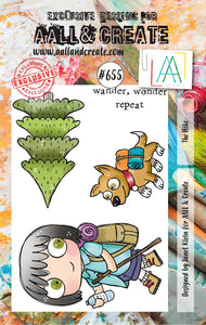 #655 - A7 Clear Stamp Set - The Hike - AALL & Create Wholesale - stamp