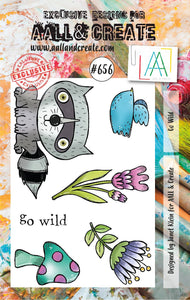 #656 - A7 Clear Stamp Set - Go Wild - AALL & Create Wholesale - stamp