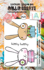 #678 - A7 Clear Stamp Set - Hippity Hoppity - AALL & Create Wholesale - stamp