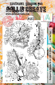 #683 - A5 Clear Stamp Set - All That Jazz - AALL & Create Wholesale - stamp