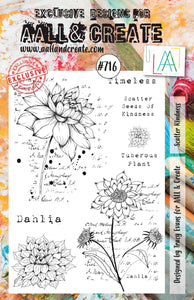 #716 - A5 Clear Stamp Set - Scatter Kindness - AALL & Create Wholesale - stamp