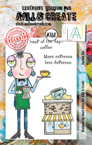 #760 - A7 Clear Stamp Set - Barista Dee - AALL & Create Wholesale - stamp